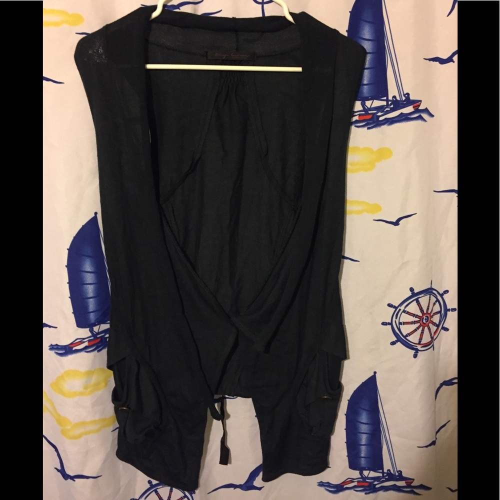 Eryn Brinie Vest Side pockets Back Buckle Sz M